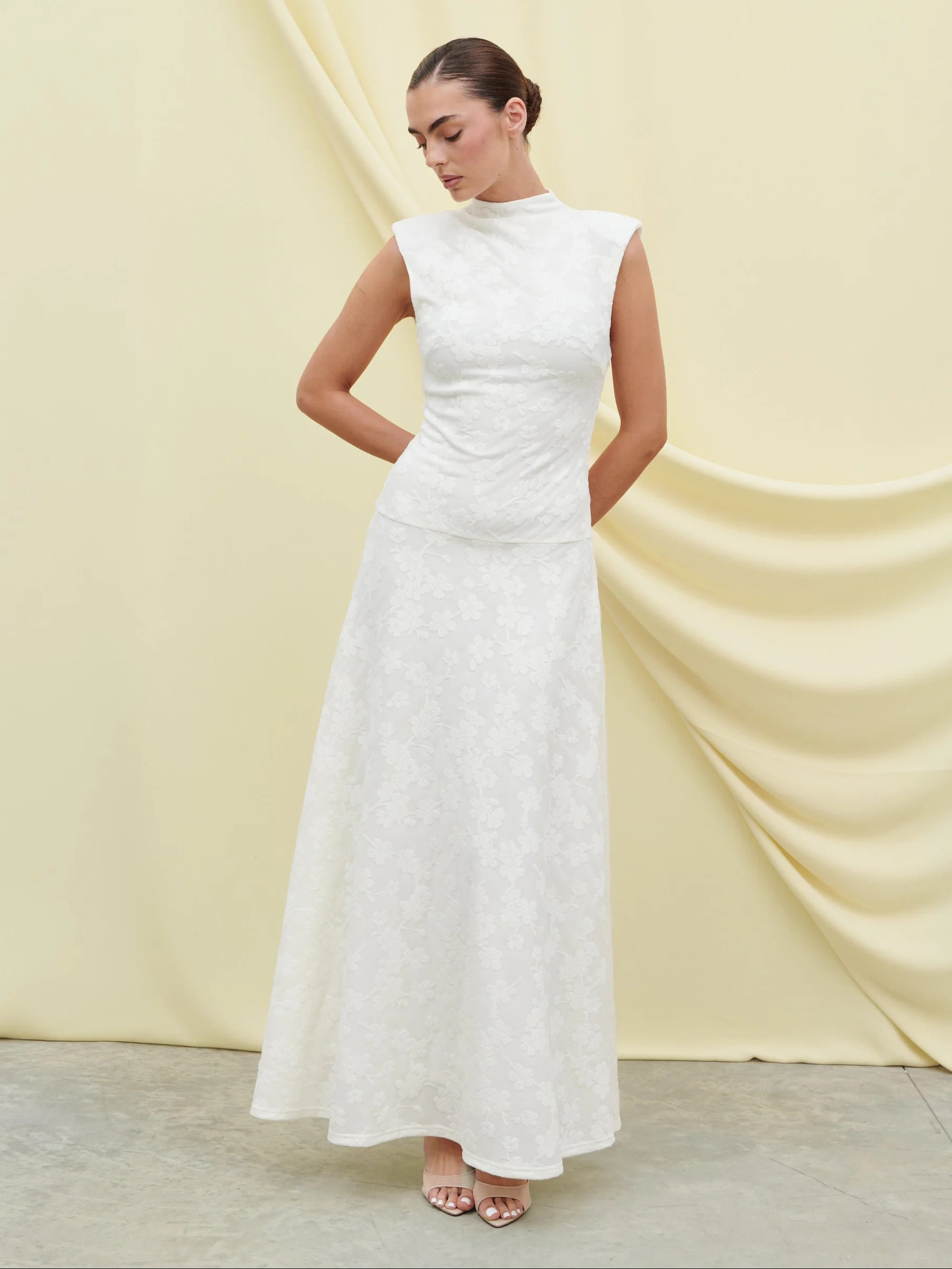 Tyra Drop Hem Floral Maxi Dress | Pretty Lavish (UK)