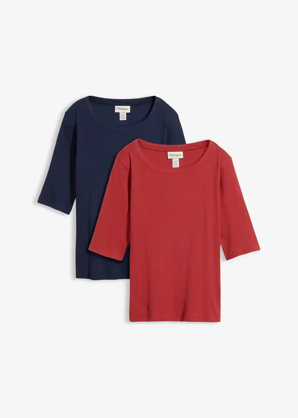Rippshirt mit reiner Bio-Baumwolle (2er Pack) | Bonprix DE