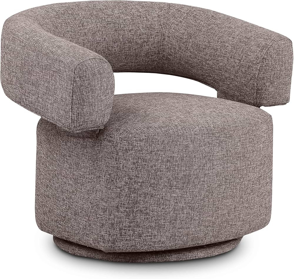 Meridian Furniture 598Brown Niya Collection Art Deco Swivel Accent Chair with Rich Brown Linen Te... | Amazon (US)