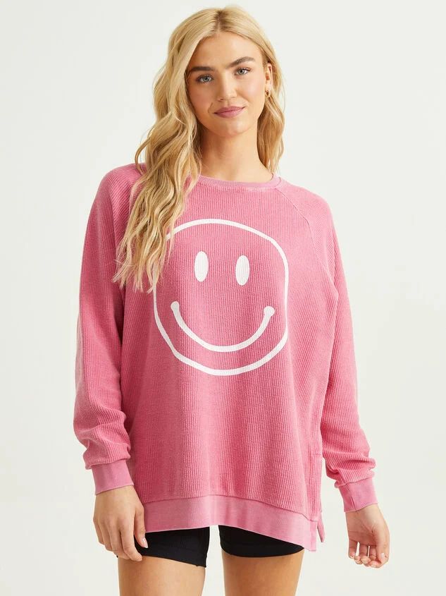 Lilah Smile Sweatshirt | Altar'd State