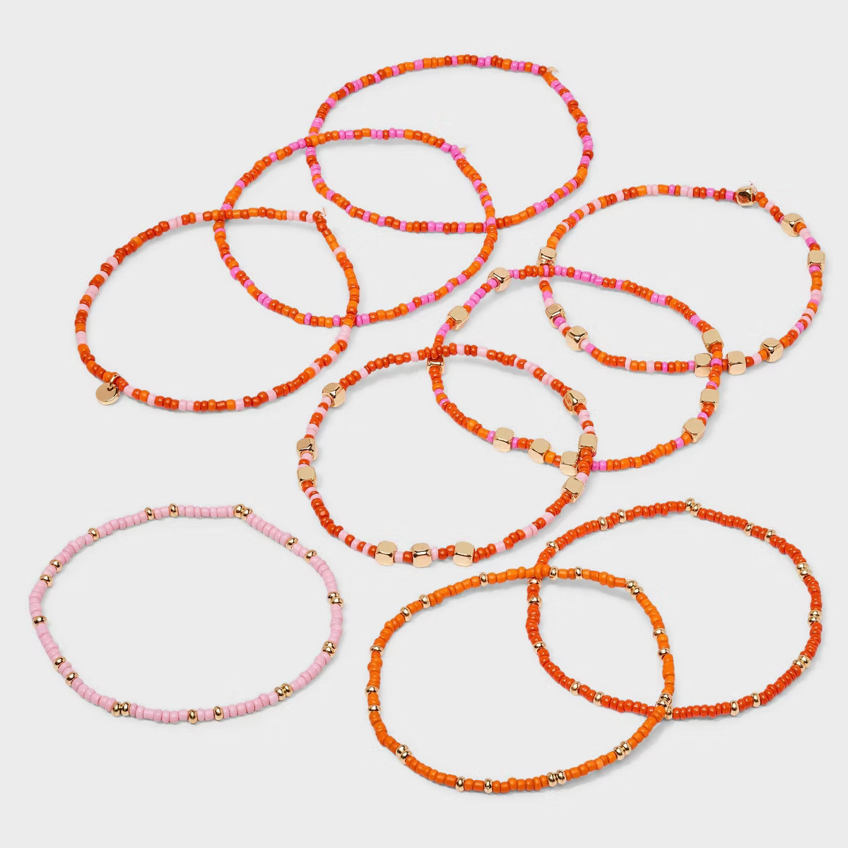 Mixed Cubed Beaded Bracelet Set 9pc - Universal Thread™ | Target