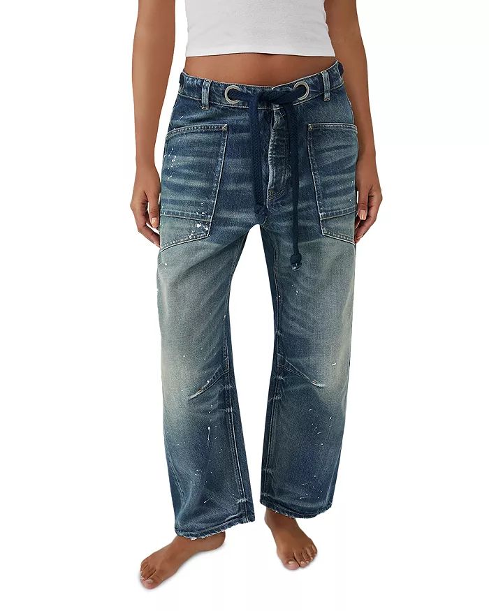 Moxie Moxie Pull-On Barrel Jeans in Timeless Blue | Bloomingdale's (US)