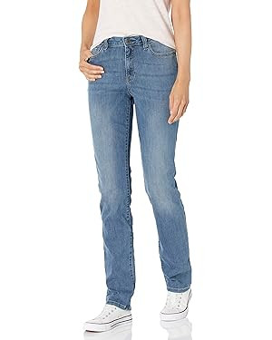 Amazon Essentials Women's Jeans, Mid Rise Straight Leg Style, Slim Fit | Amazon (US)