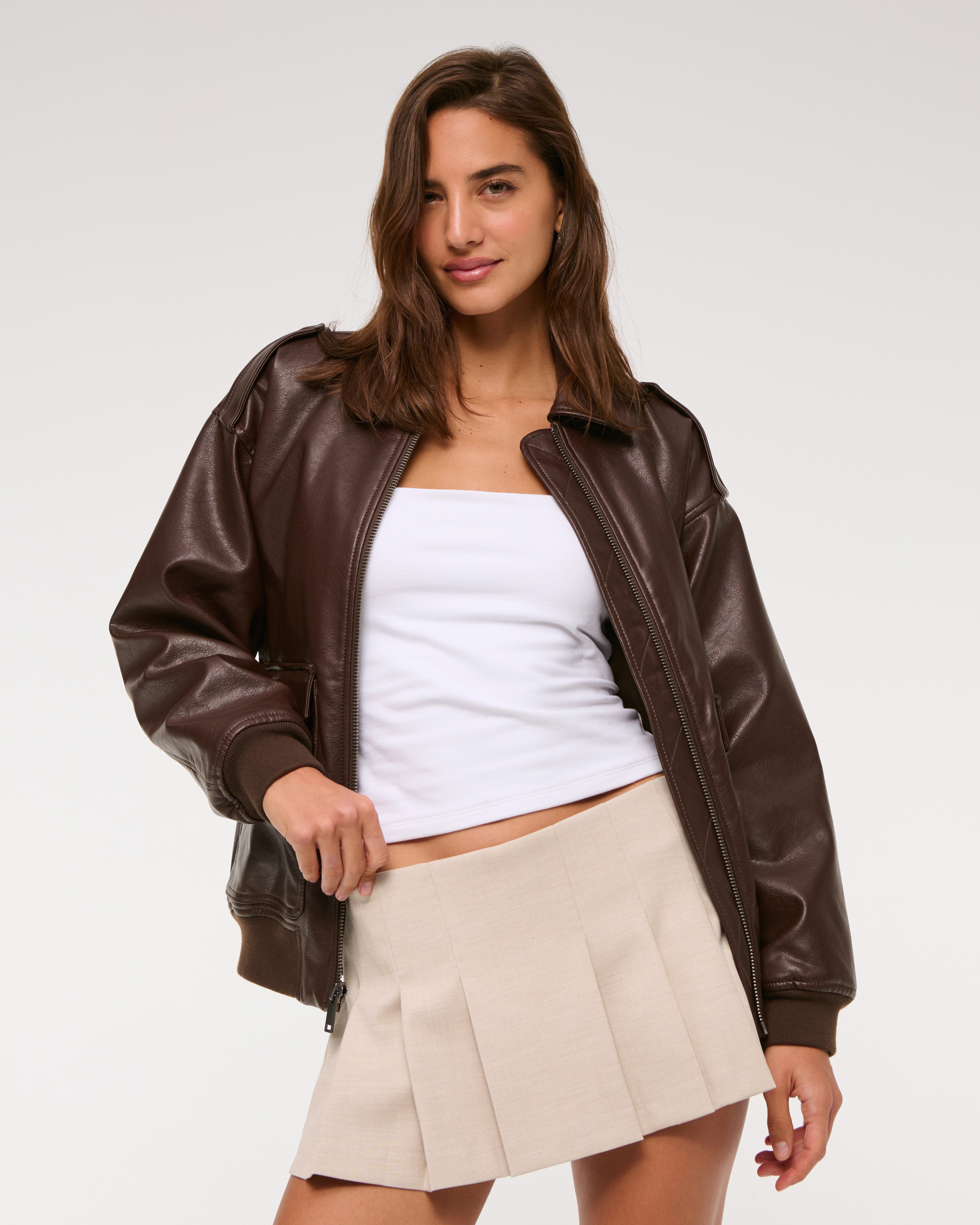 The A&F Scarlett Low Rise Micro Pleated Mini Skort | Abercrombie & Fitch (US)