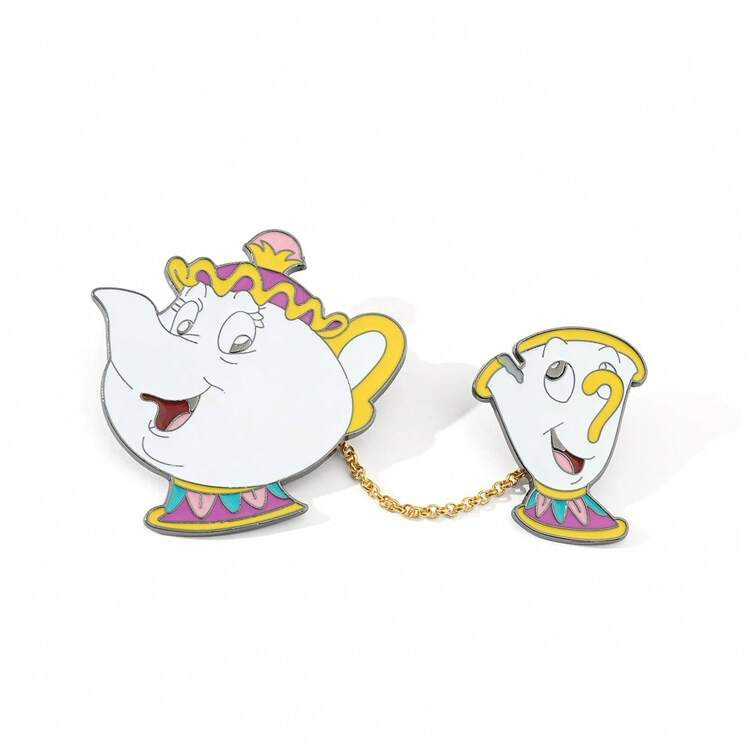 Disney 1 Pc Creative  Chain Pin Fashionable Mr.S Potts Arch Enamel Pins Backpack Clothing Jewelry... | SHEIN