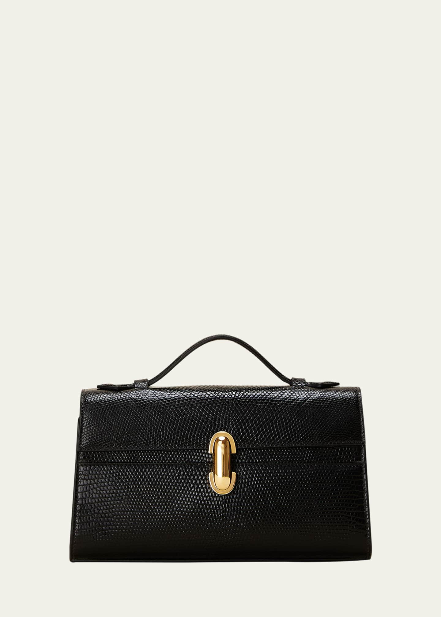 Savette The Symmetry Pouchette Lizzard Top-Handle Bag | Bergdorf Goodman