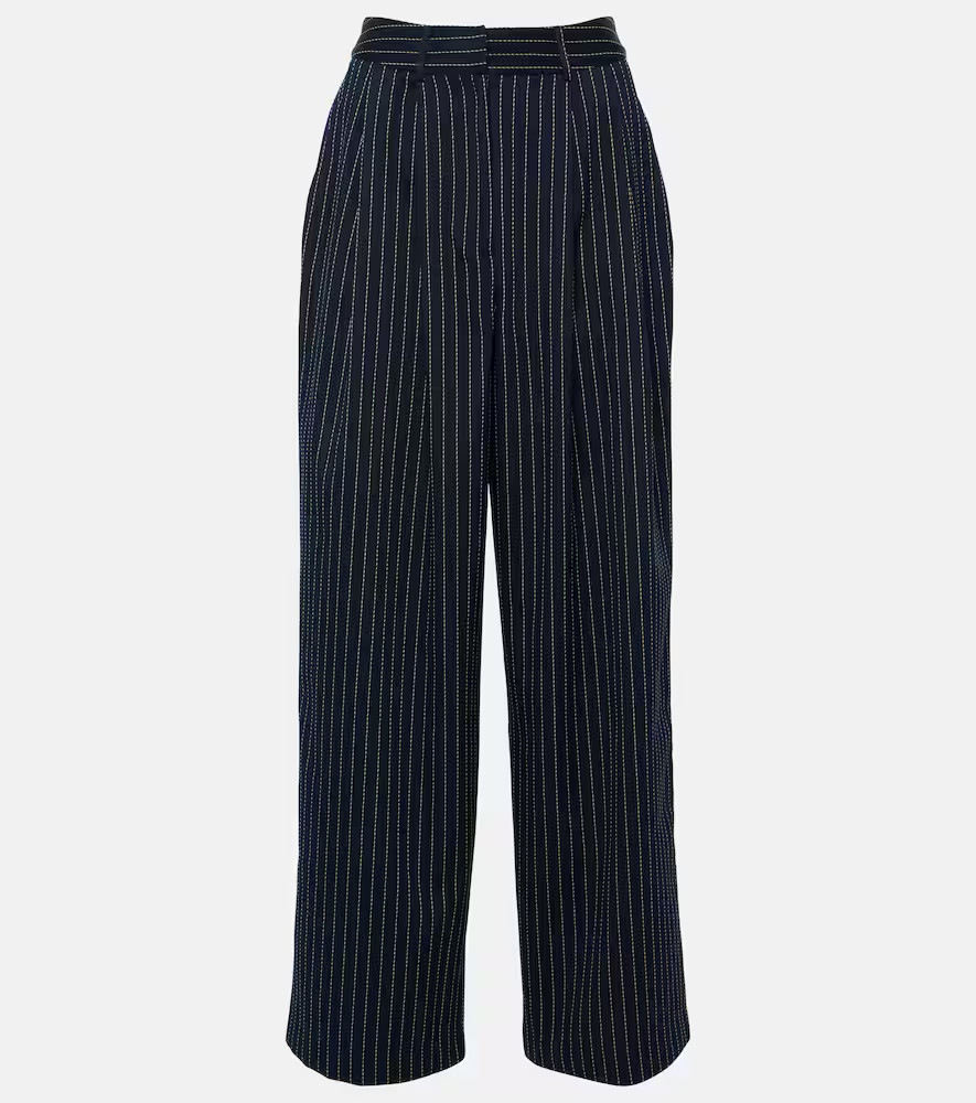 The Frankie Shop Ripley pinstripe twill wide-leg pants | Mytheresa (US/CA)