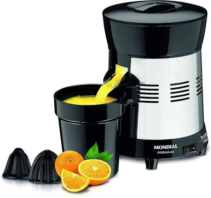 MONDIAL Extrator de Sucos Turbo Premium Preto/Inox, 250W, Bivolt - E-10 | Amazon (BR)