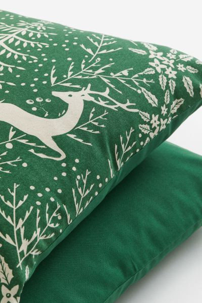 2-pack Cotton Canvas Cushion Covers | H&M (US + CA)