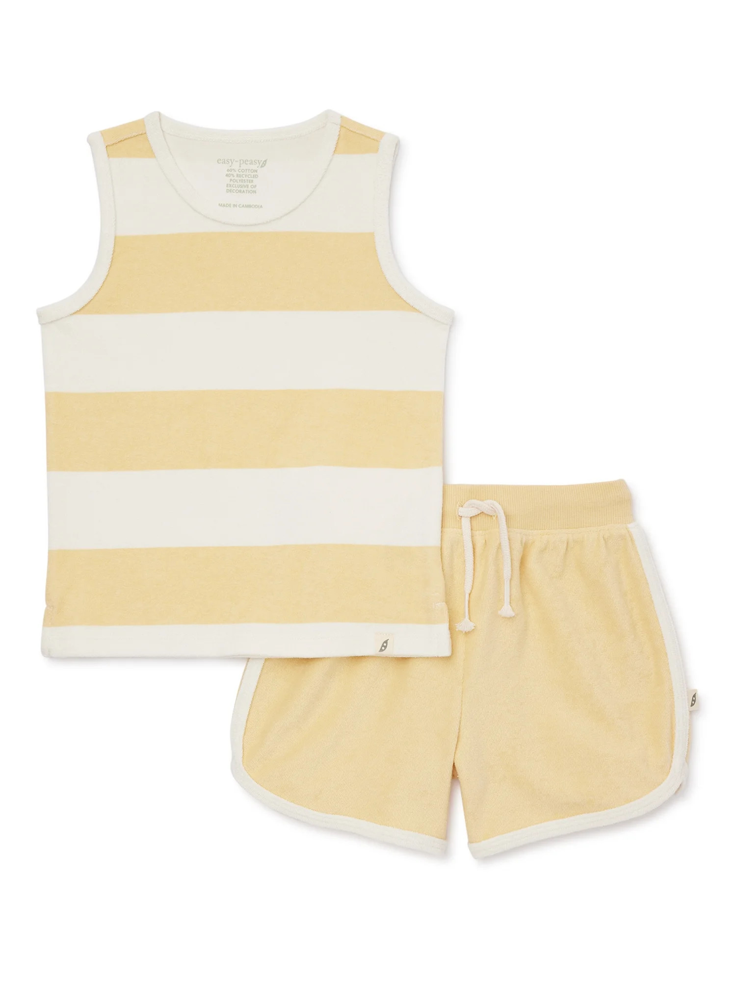easy-peasyeasy-peasy Baby and Toddler Boy Terry Cloth Tank Top and Shorts Outfit Set, 2-Piece, Si... | Walmart (US)