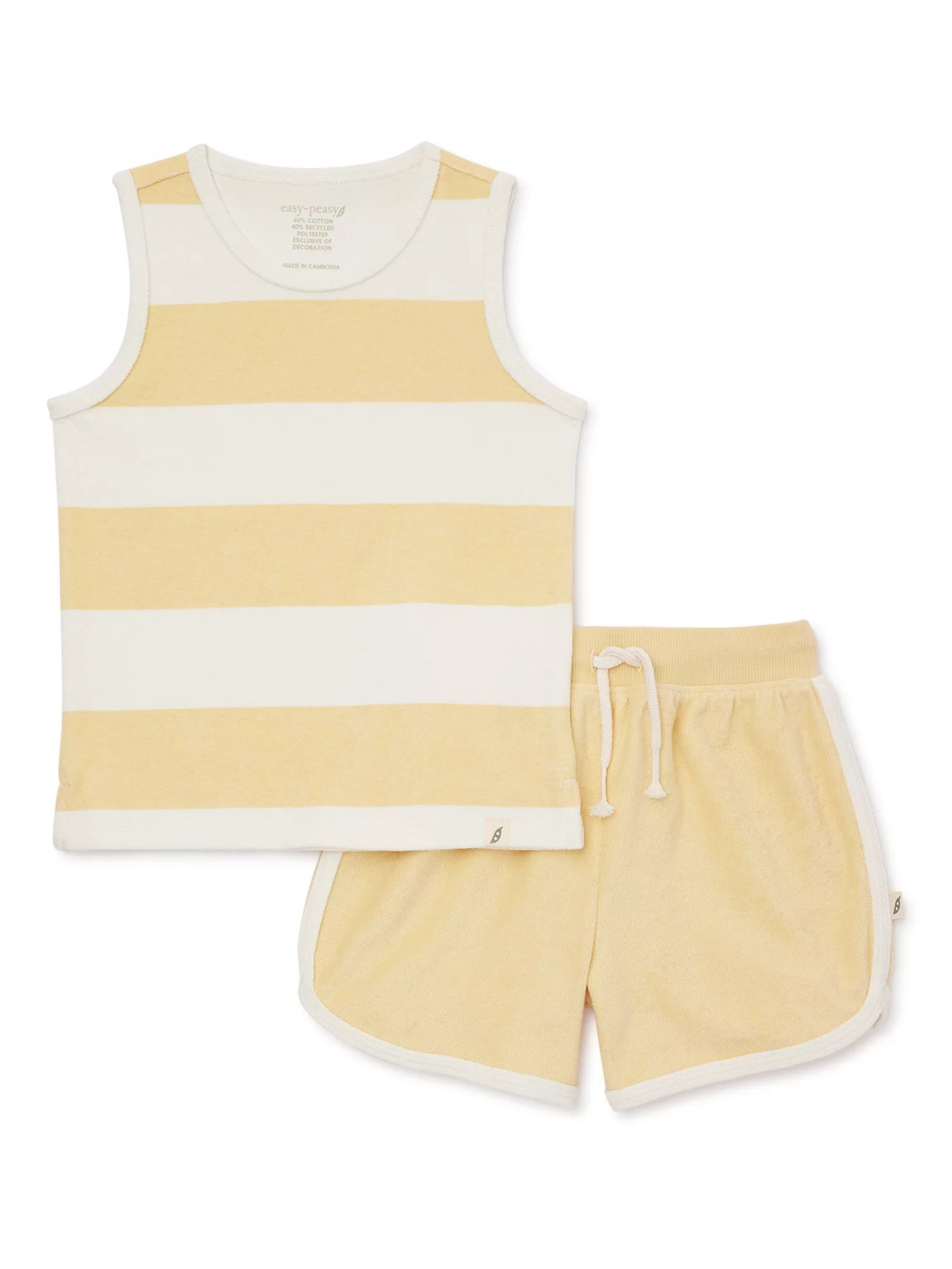 easy-peasyeasy-peasy Baby and Toddler Boy Terry Cloth Tank Top and Shorts Outfit Set, 2-Piece, Si... | Walmart (US)