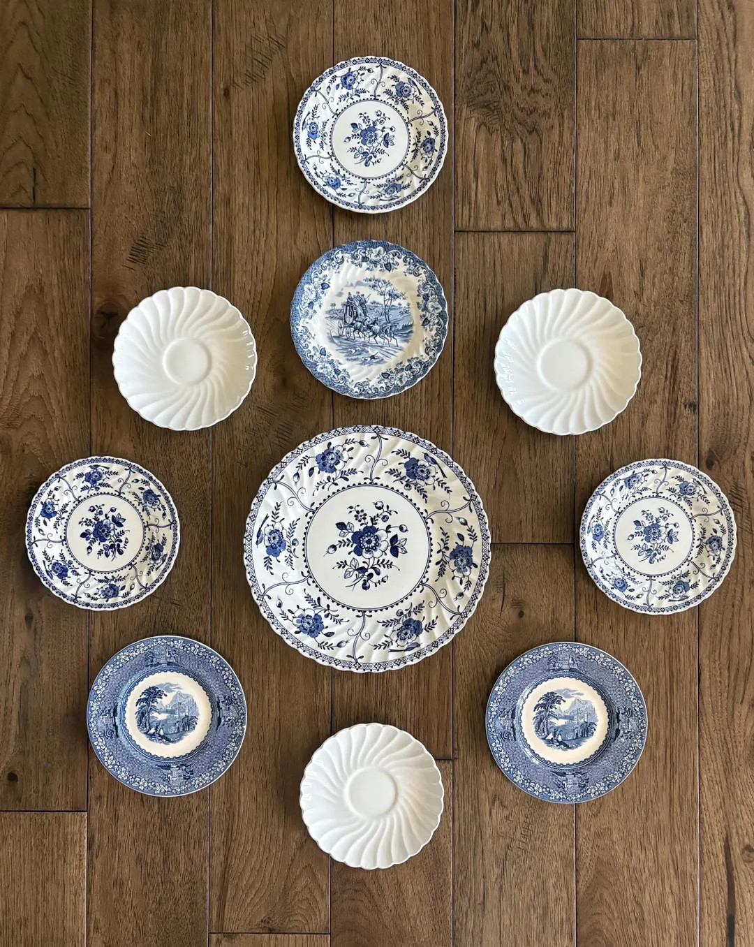 Vintage Blue & White Transferware Plates English Tableware and Decor | Etsy (US)