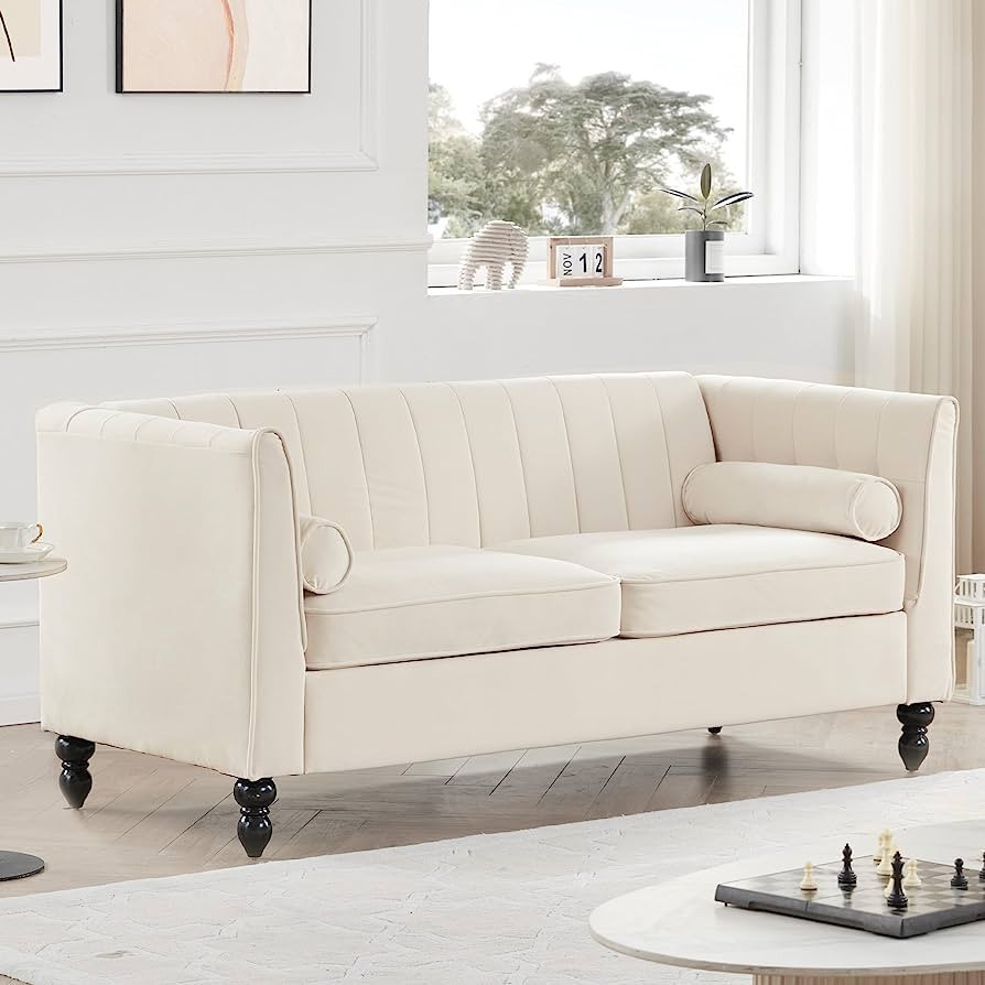 Iroomy Velvet Loveseat Sofa for Living Room, 67" Mid Century Modern Couch for Small Spaces Bedroo... | Amazon (US)