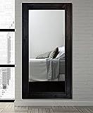 Herringbone Reclaimed Wood Framed Mirror, Available in 4 Sizes and 20 Stain colors: Shown in Ebony - | Amazon (US)