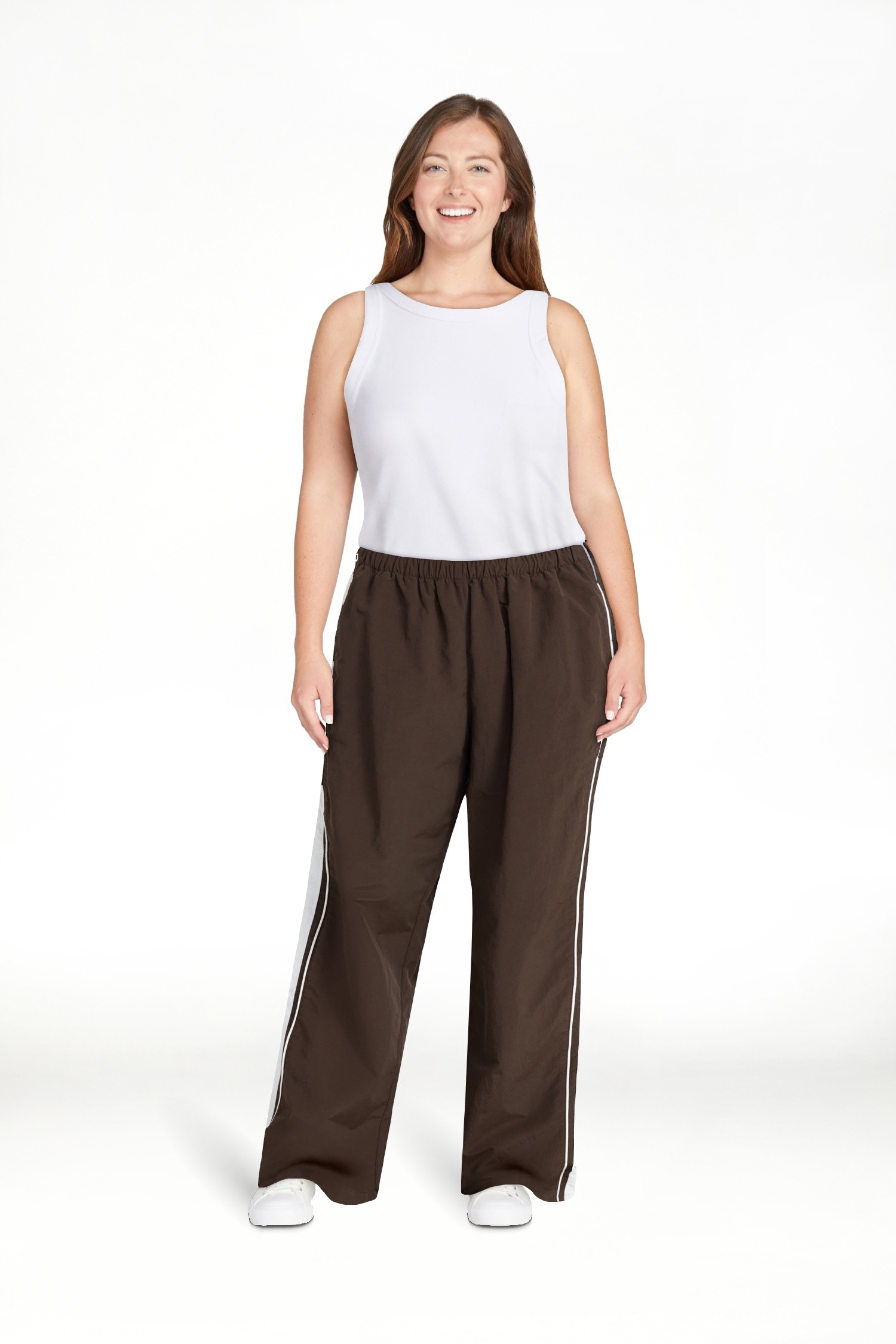 No Boundaries Side Stripe Track Pants, 30.5'' Inseam, Women's XXS-XXL | Walmart (US)
