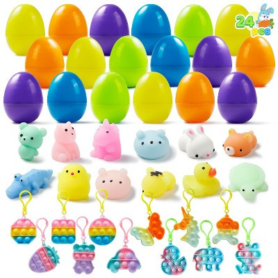 Joyfy 24 Pcs Easter Eggs Prefilled Assorted Toys, Stress Relief Toys, Squishy Toys for Kids Exchange Gifts,Easter Egg Hunt,Basket Fillers,Party Favor | Target