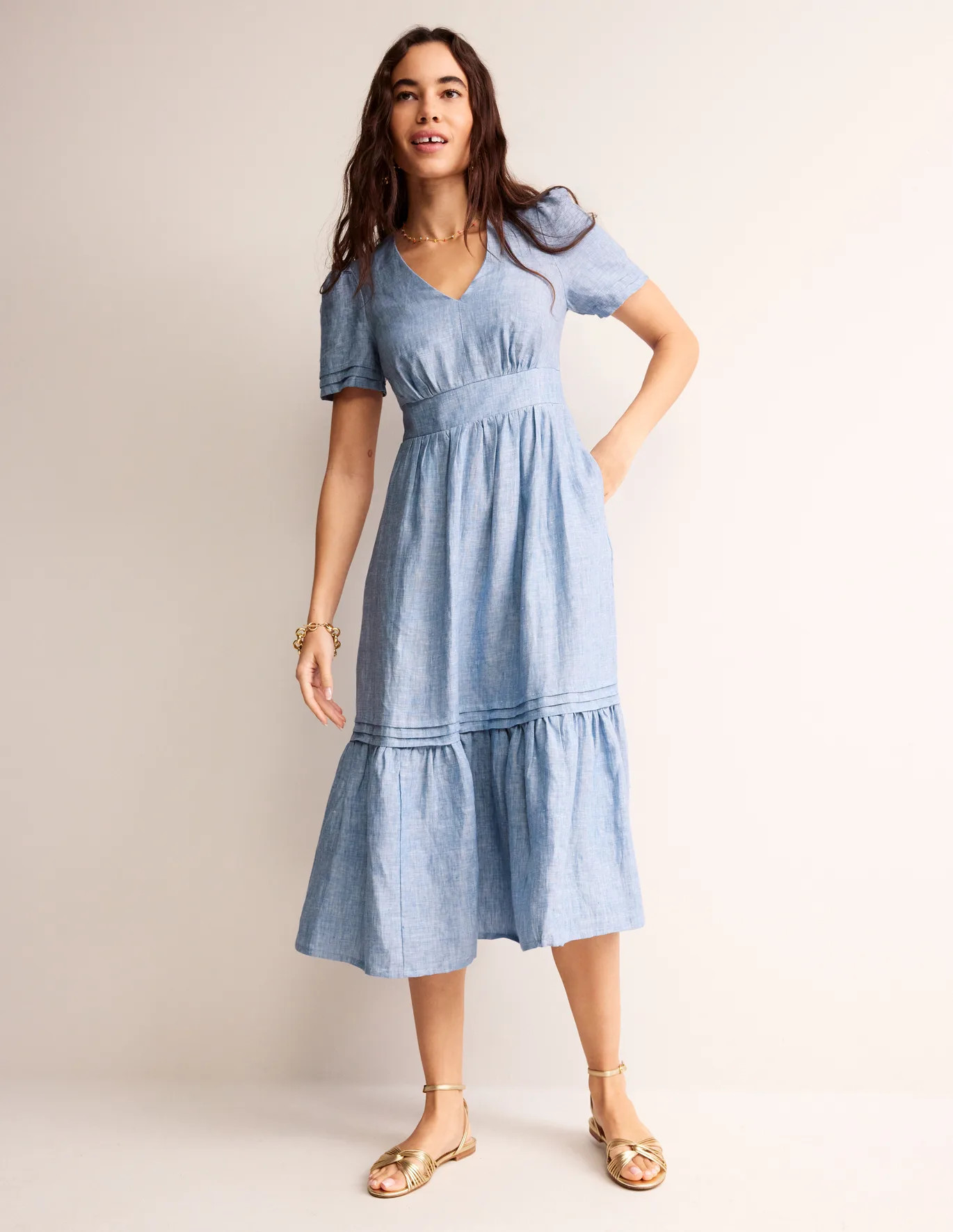 Eve Linen Midi Dress | Boden (US)