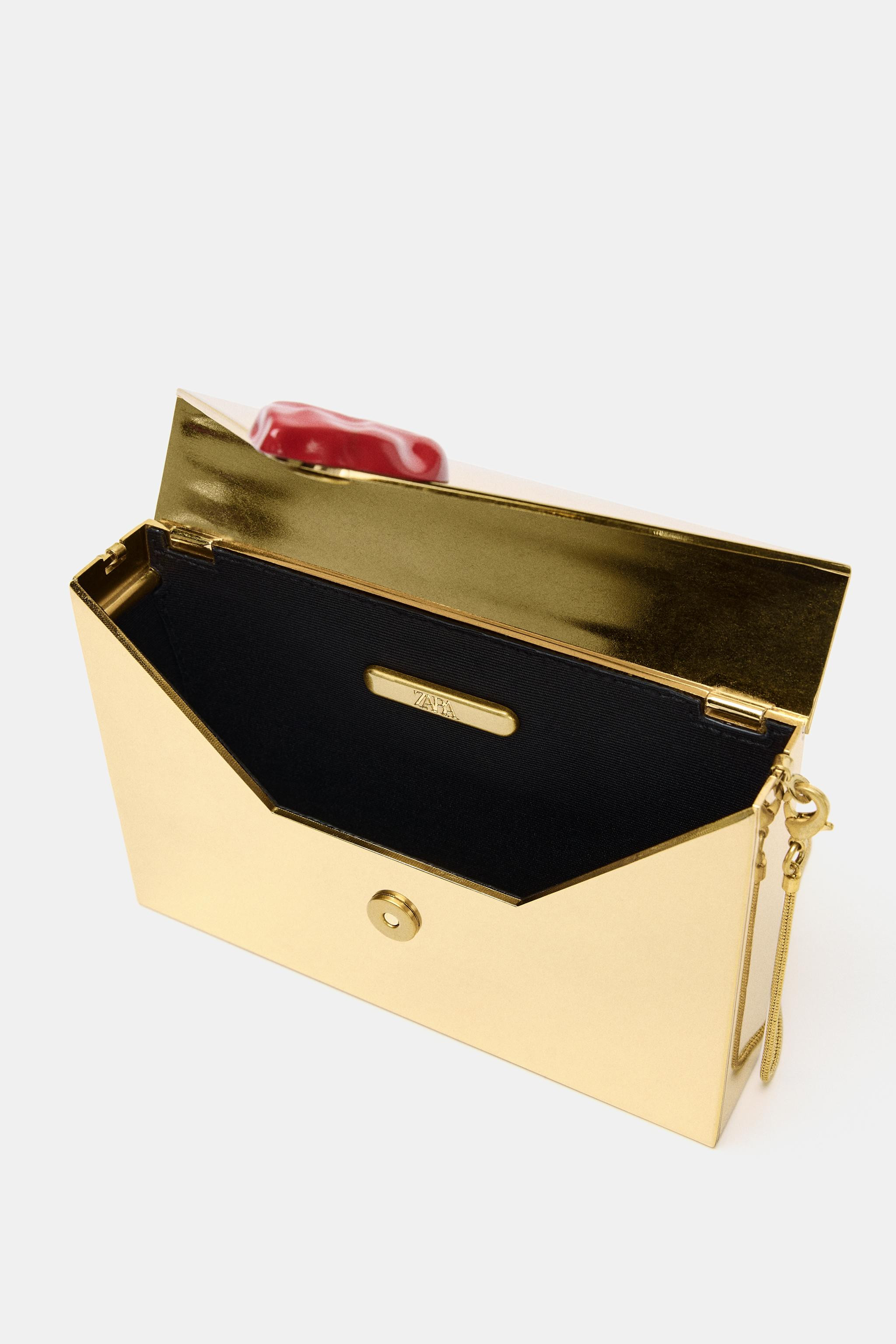 METALLIC BOX BAG | Zara US