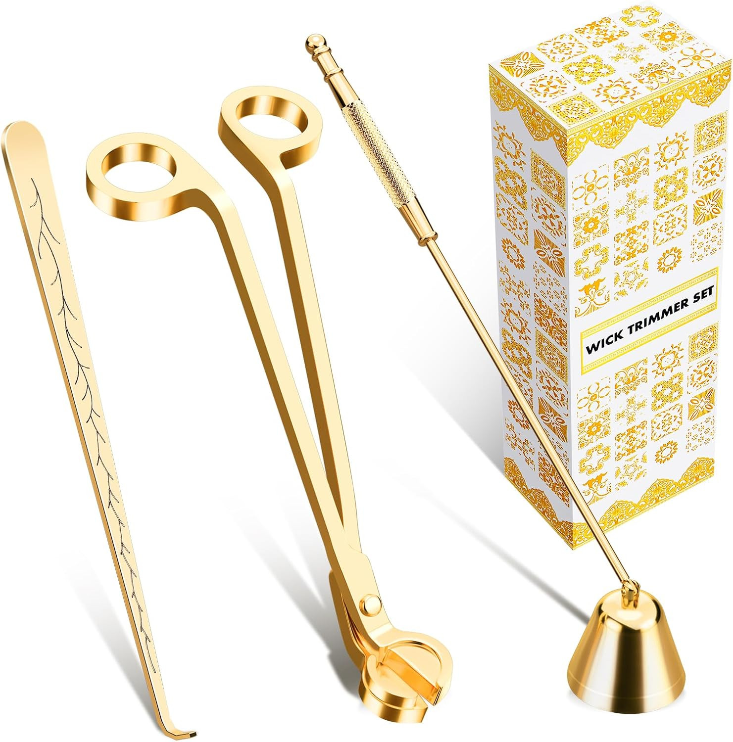 calary Candle Wick Trimmer, Candle Snuffer and Wick Dipper & Candle Accessory Set, 3 in 1 Candle ... | Amazon (US)