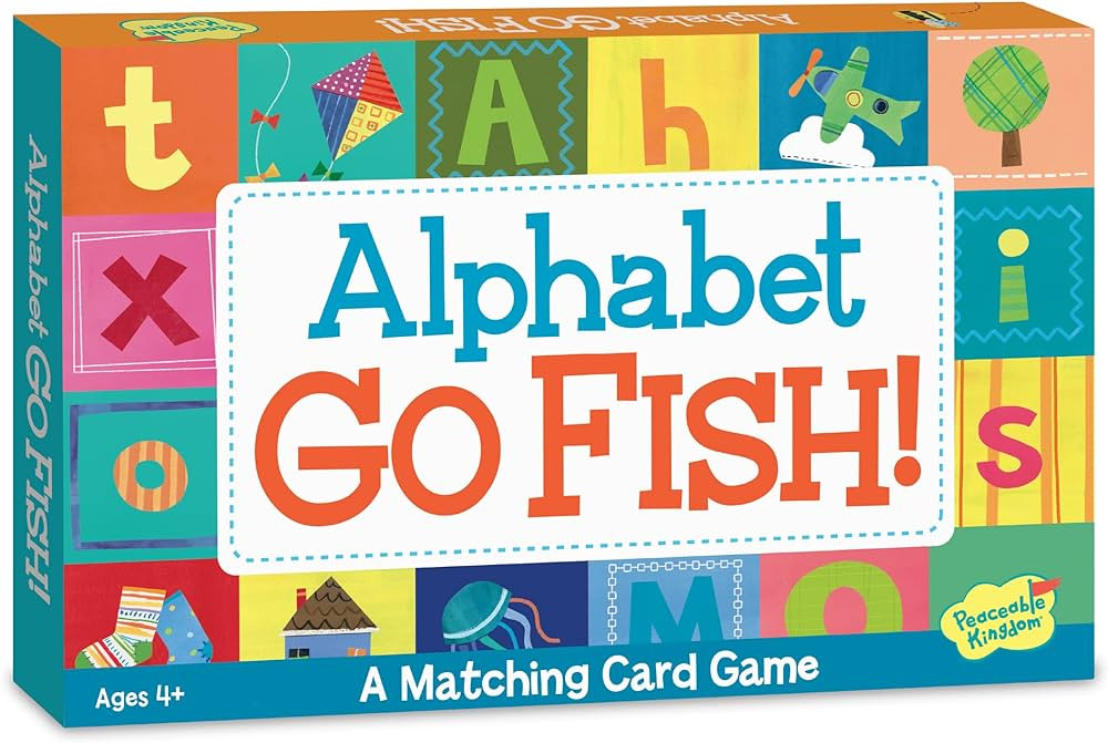Peaceable Kingdom Alphabet Go Fish Letter Matching Card Game with 52 Oversized Cards Card Games f... | Amazon (US)