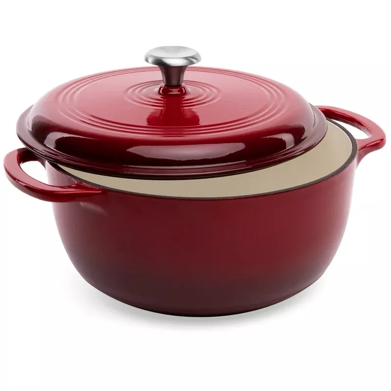 tramontina enameled cast-iron round dutch oven 6.5 qt (gray) 80131