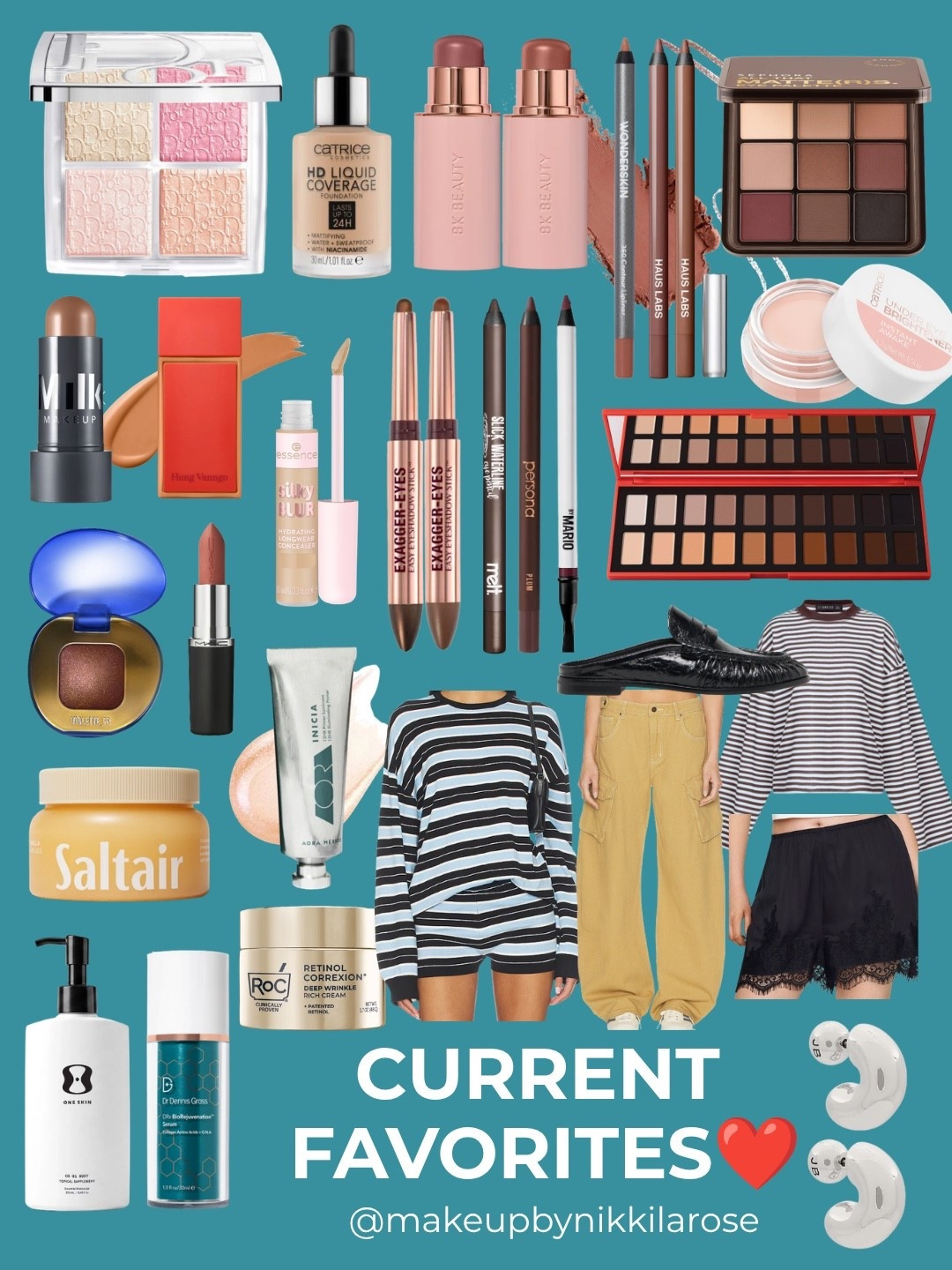 My current favorites for clothing, makeup & skincare!