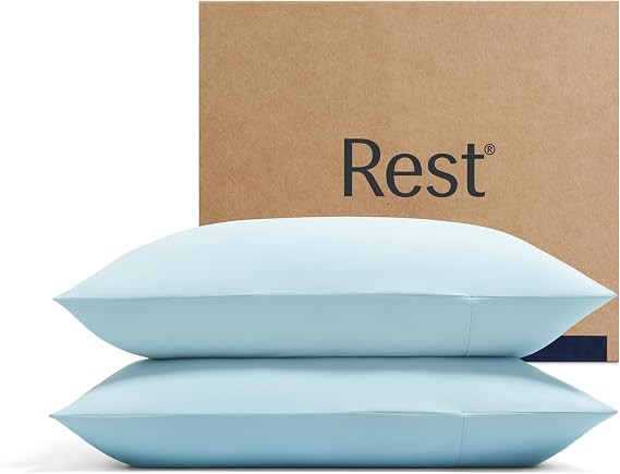 REST Evercool+Cooling Pillowcases King Size 2PCS for Hot Sleepers & Night Sweats, Silver-Infused ... | Amazon (US)