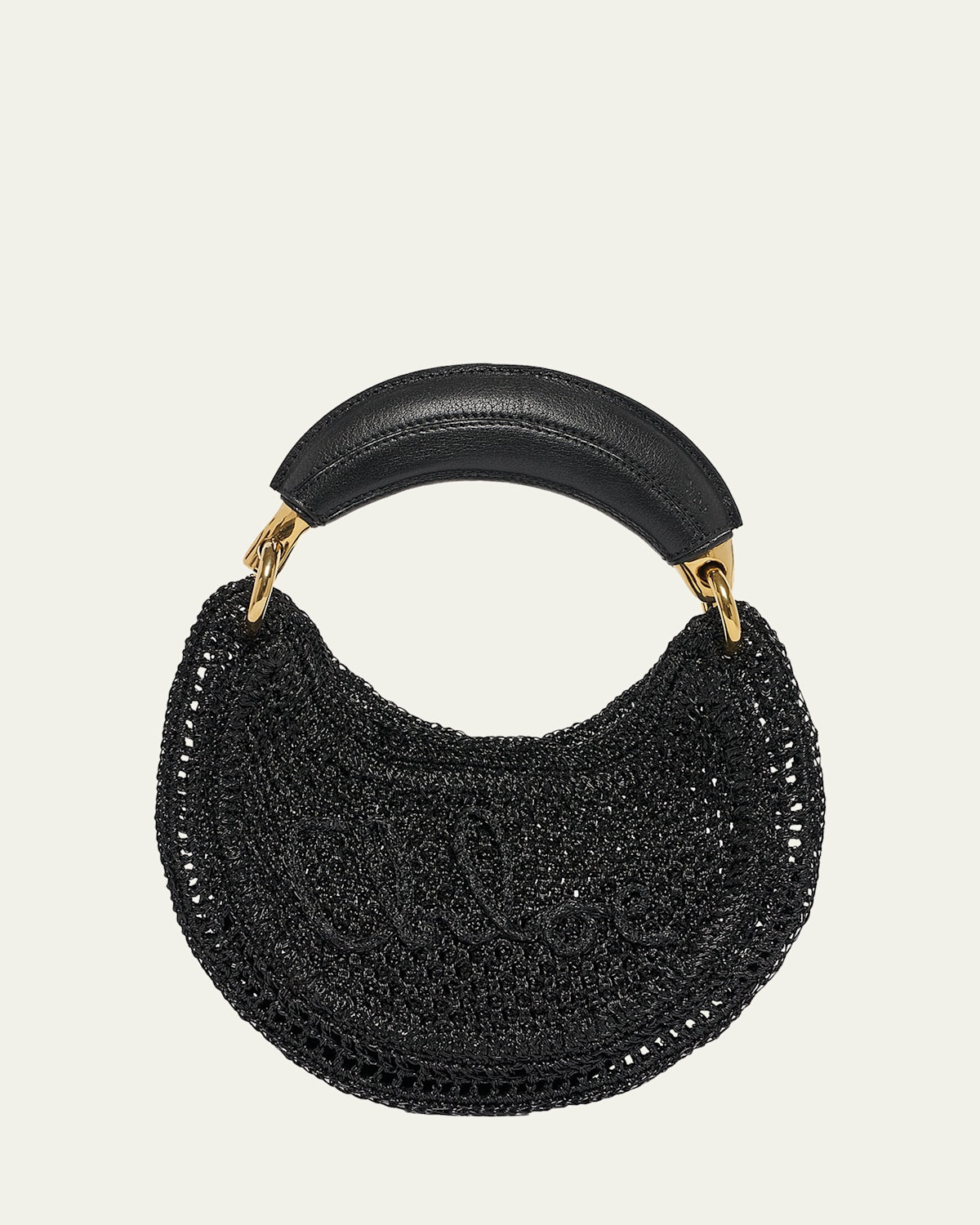Summer Banana Mini Hobo Bag in Metallic Crochet | Bergdorf Goodman