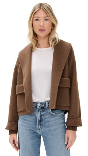 Splendid Women's x Cella Jane Crop Icon Coat, Truffle, M | Amazon (US)