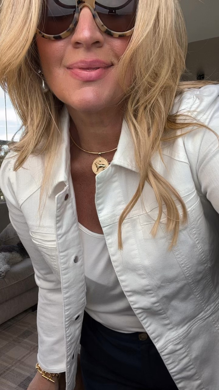 ✨Tap the bell, save and ❤️ for over 40 fashion, midlife style, midsize fashion and luxury looks for less. 
⬇️Sizing information: wearing medium (size down if in between sizes.) tank large tts and pants large tts (size up if in between sizes.) 
This peplum denim jacket is a 12/10. 🤍

Lightweight, flattering, and easy to throw over a tank when the AC is freezing.

One of those pieces you’ll reach for all summer and the kind that tends to disappear once women find it.

#LTKOver40 #LTKPlusSize #LTKMidsize