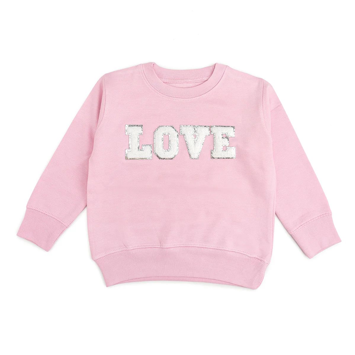 Love Patch L/S Sweatshirt - Lt Pink | Sweet Wink