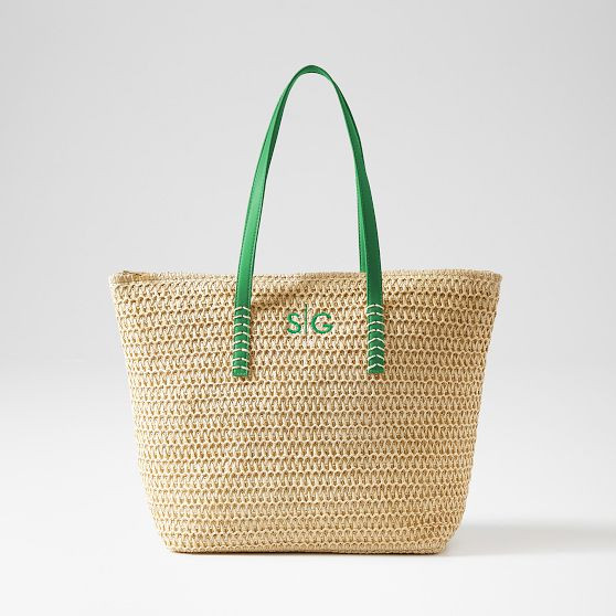 Stinson Straw Zip-Top Tote | Mark and Graham