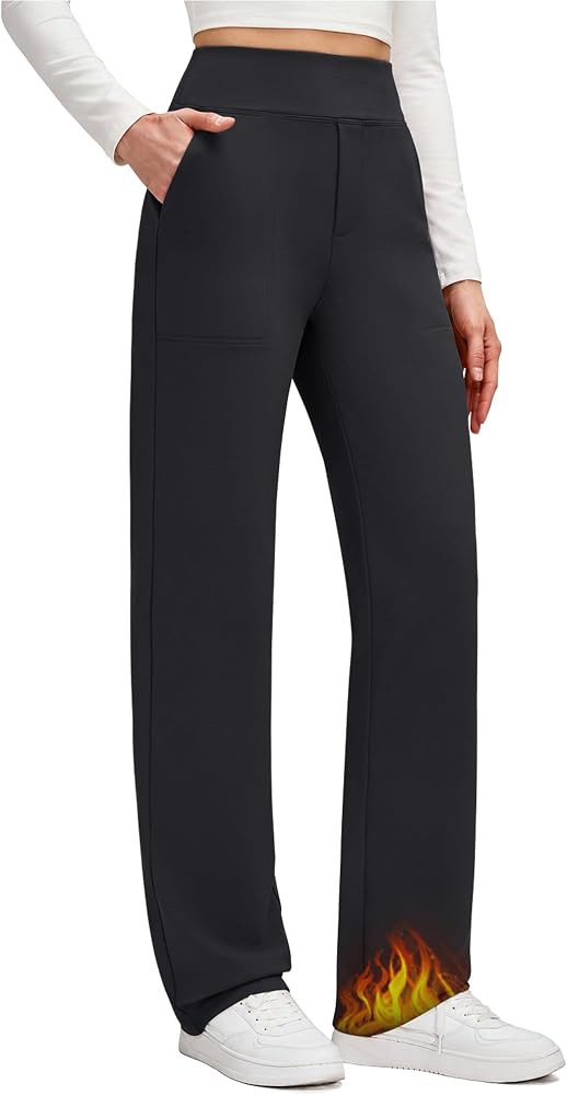 G4Free EverGoing Fleece Lined Pants with Pockets Thermal Work Trousers | Amazon (US)