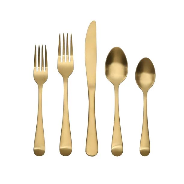 Better Homes & Gardens 20 Pieces Arlo Flatware Set with Matte Finish | Walmart (US)