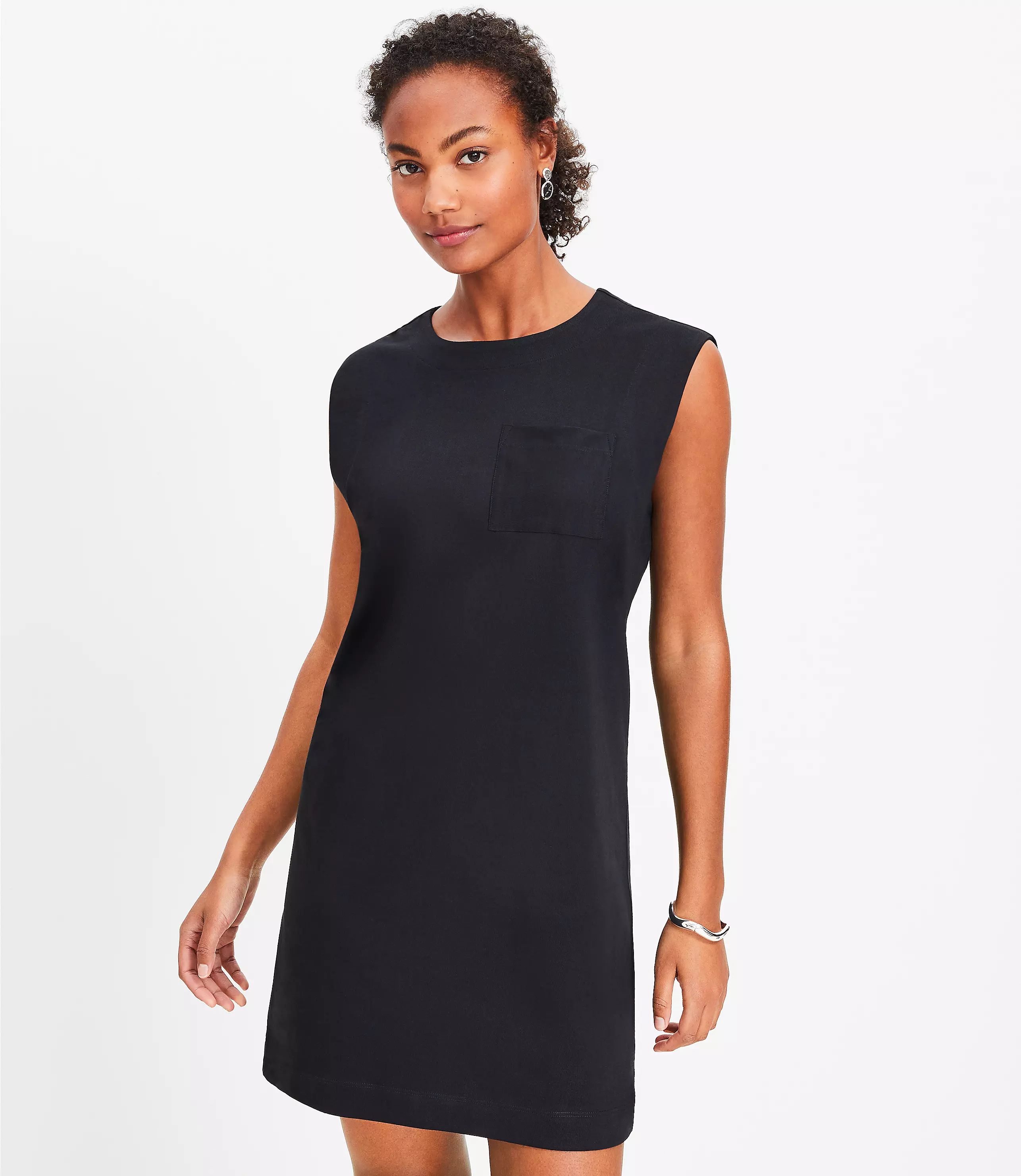 Pocket Muscle Tee Dress | LOFT