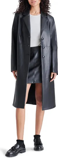 Tailored Faux Leather Trench Coat | Nordstrom