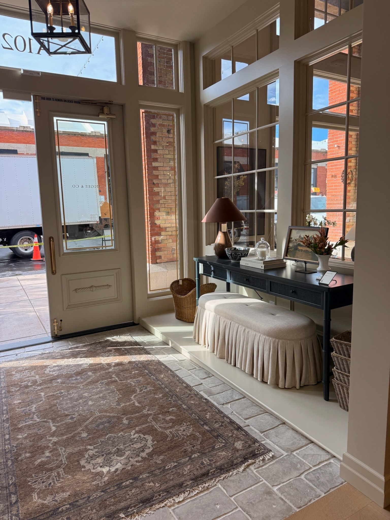 Entryway perfection at the McGee & Co. House 🤎 Emily’s visit was full of beautifully styled moments, and this layered space proves that an entry can be both welcoming and incredibly refined.

#McGeeAndCo #McGeeAndCoHouse #EntrywayDecor #EntrywayInspiration #FoyerDecor #ConsoleTable #EntrywayBench #UpholsteredBench #TableLamp #AreaRug #VintageRug #WovenBaskets #DecorativeBowl #CoffeeTableBooks #FramedArt #FloralArrangement #HomeAccessories #EntrywayFurniture #HomeDecor #InteriorDesign #TraditionalInteriors #TimelessInteriors #LayeredInteriors #NeutralHomeDecor #CozyHome

#LTKHome #LTKstorytime