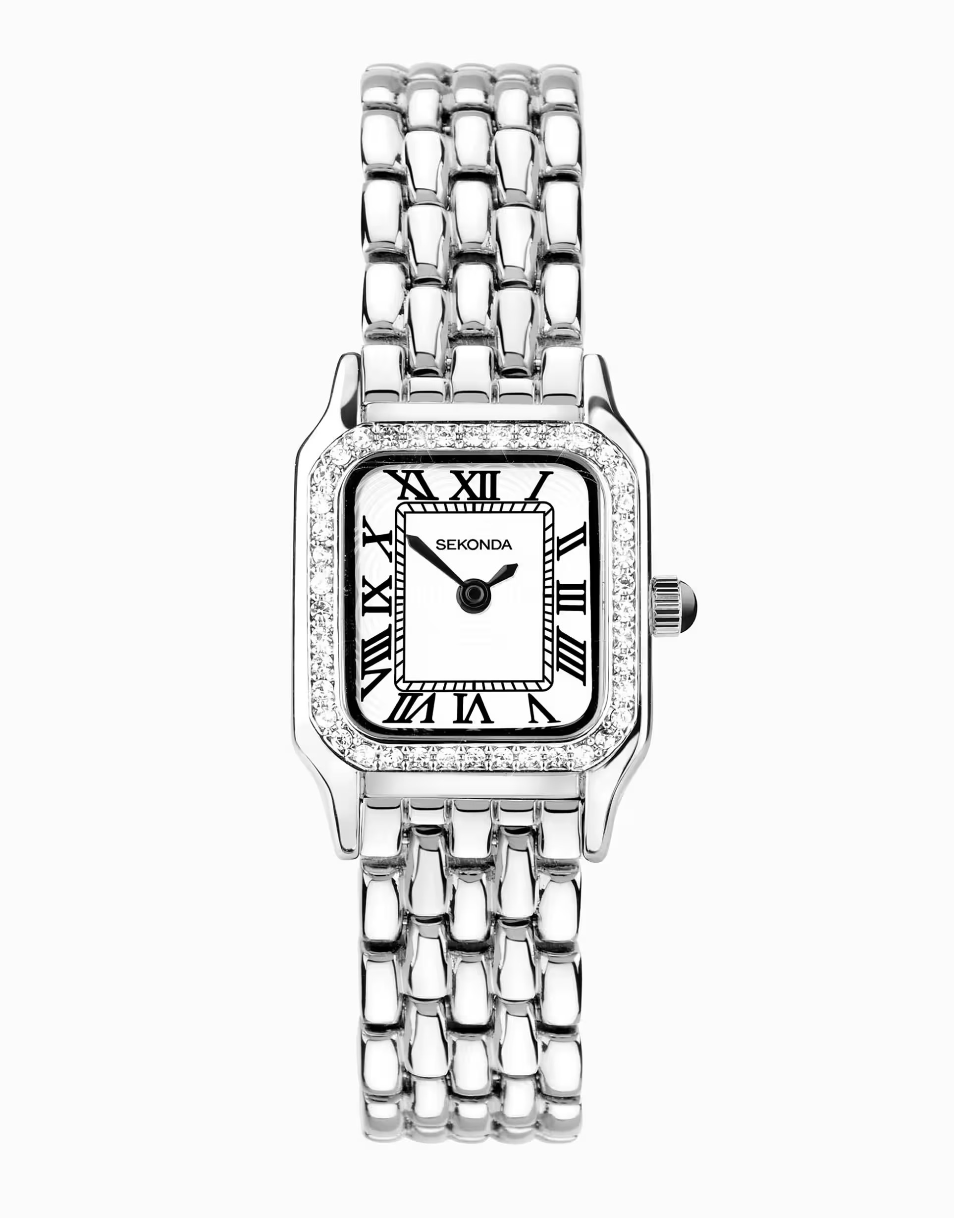 Sekonda Womens Monica 20mm Analogue Watch with Silver Alloy Rectangular Case, Silver Bracelet and... | ASOS (Global)
