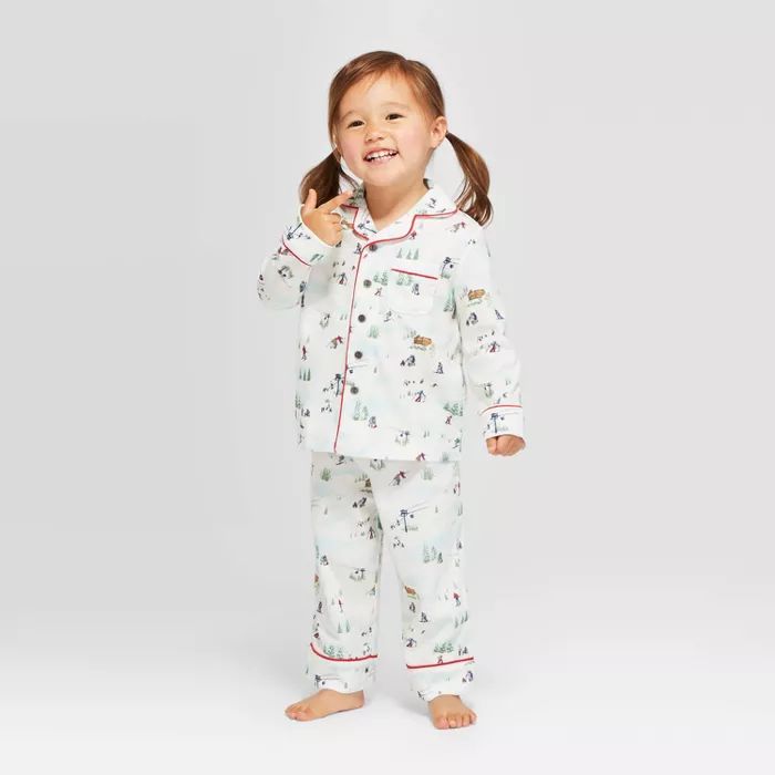 Toddler Holiday Ski Scene Pajama Set - Hearth & Hand™ with Magnolia | Target