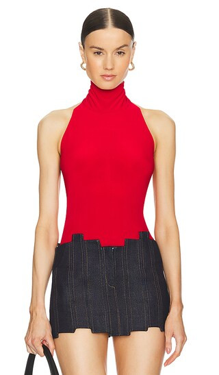 x REVOLVE Halter Turtleneck Top in Tiger Red | Revolve Clothing (Global)