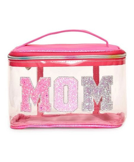 Hot Pink Clear 'Mom' Cosmetic Bag | Zulily