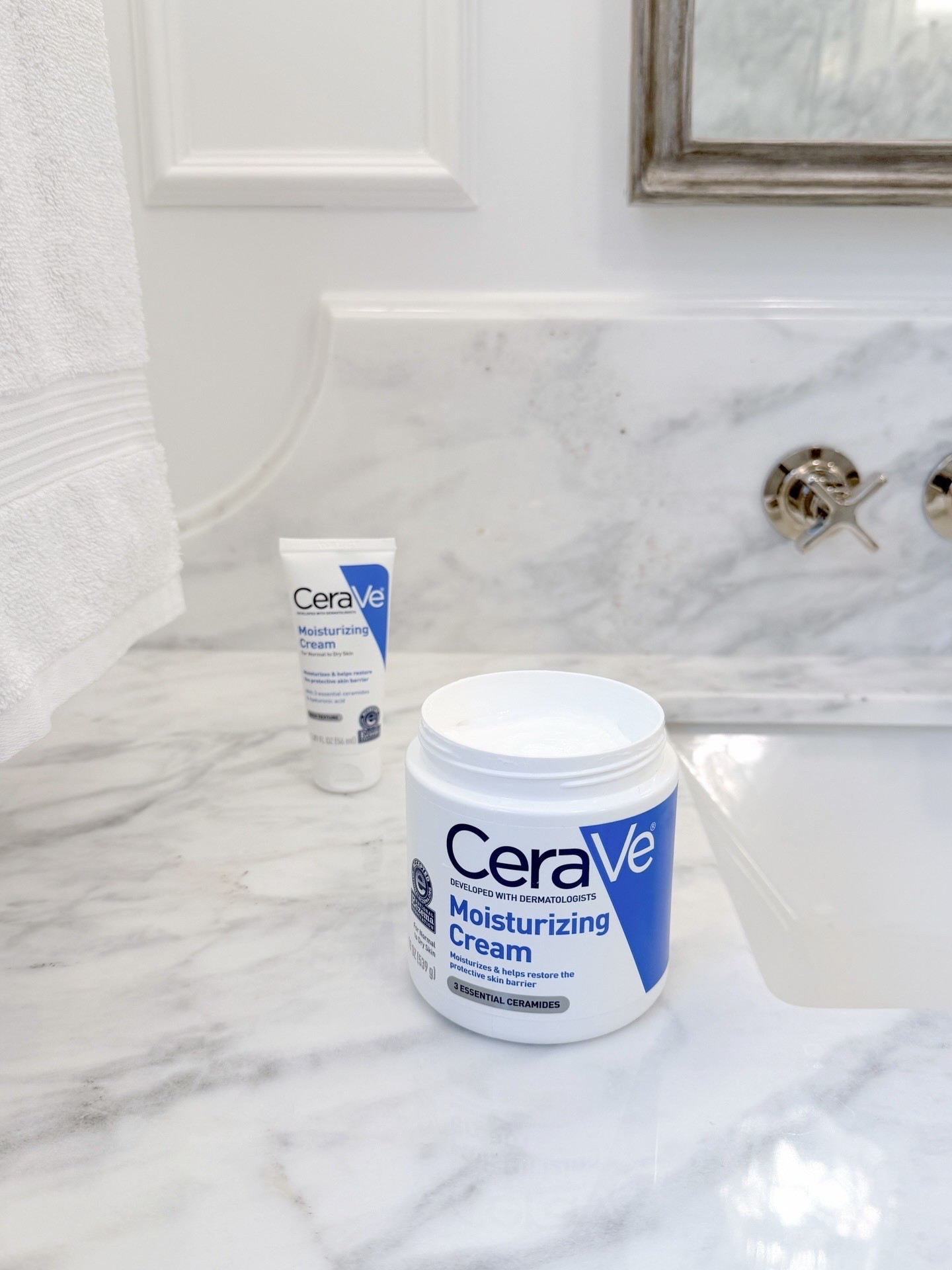 I’ve struggled with dry, irritated skin on my hands for most of my life, so finding products that actually work & are gentle means everything 🫶

CeraVe has been a staple of mine for years. I was so excited to recieve their moisturing cream which is developed with dermatologists and accepted by the national eczema association 🤍

I use it as part of my morning routine to help restore my skin barrier & keep my hands hydrated and comfortable all day long 🙌🏻

#LTKgrwm #LTKmorningroutine #LTKselfcare