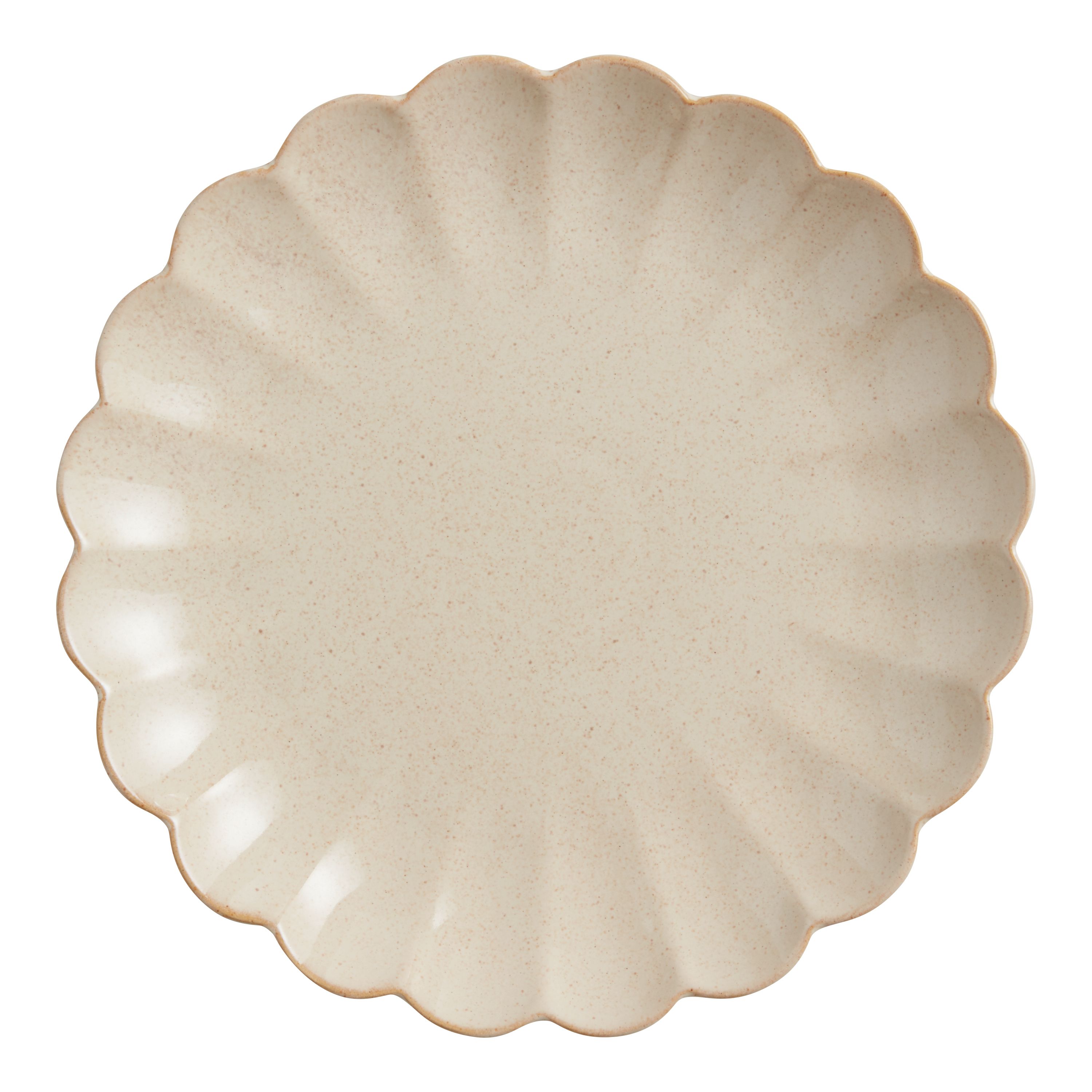 Scallop Rim Speckled Dinner Plate | World Market