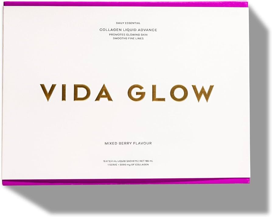 Amazon.com: Vida Glow Collagen Liquid Advance | Mixed Bery Flavour | 15 x 12.4ml Liquid Sachets |... | Amazon (US)