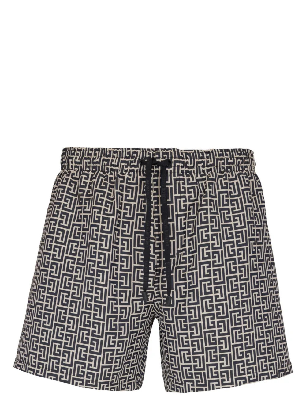 Balmain Labyrinth-Print Swim Shorts — Black - S | Italist Inc.