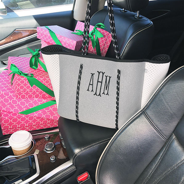 Monogrammed Neoprene Tote | Marleylilly