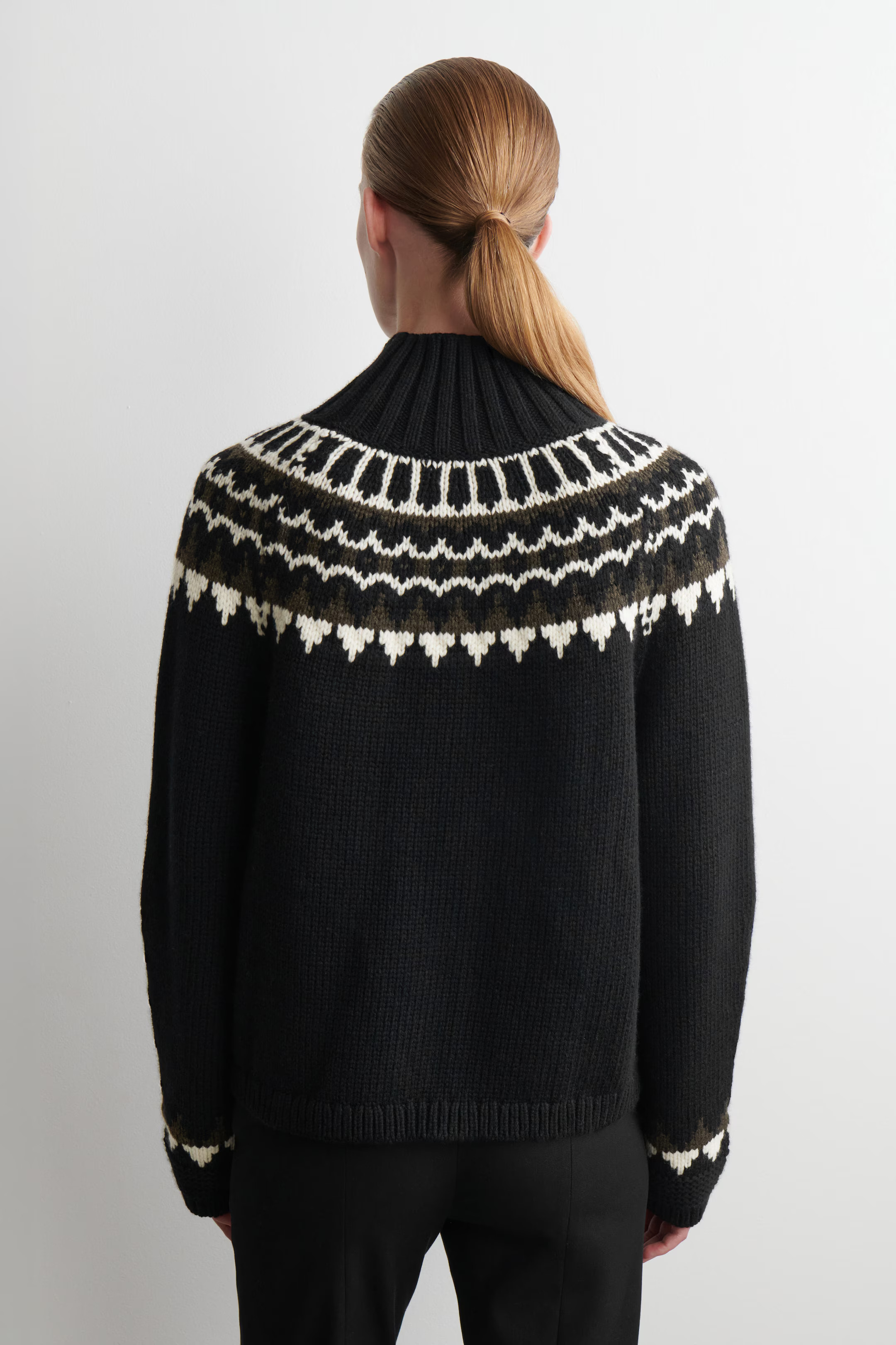 FAIR ISLE WOOL-CASHMERE JUMPER - BLACK / WHITE / BROWN | COS GB | COS UK