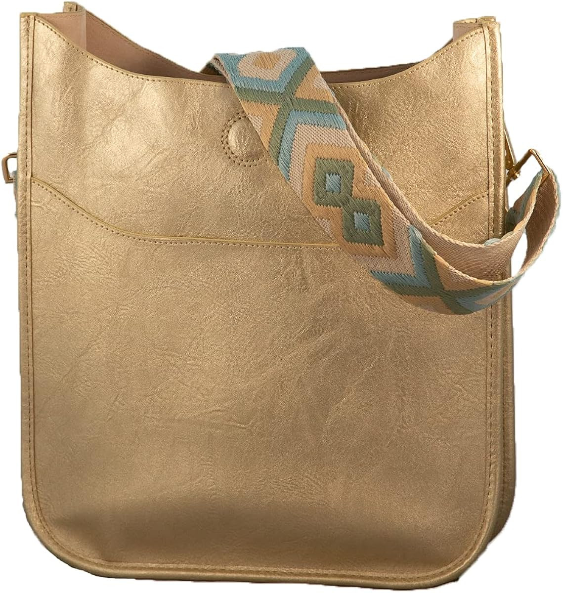 Pinafore Vegan Leather Crossbody Fashion Shoulder Bag with Adjustable Strap | Amazon (US)