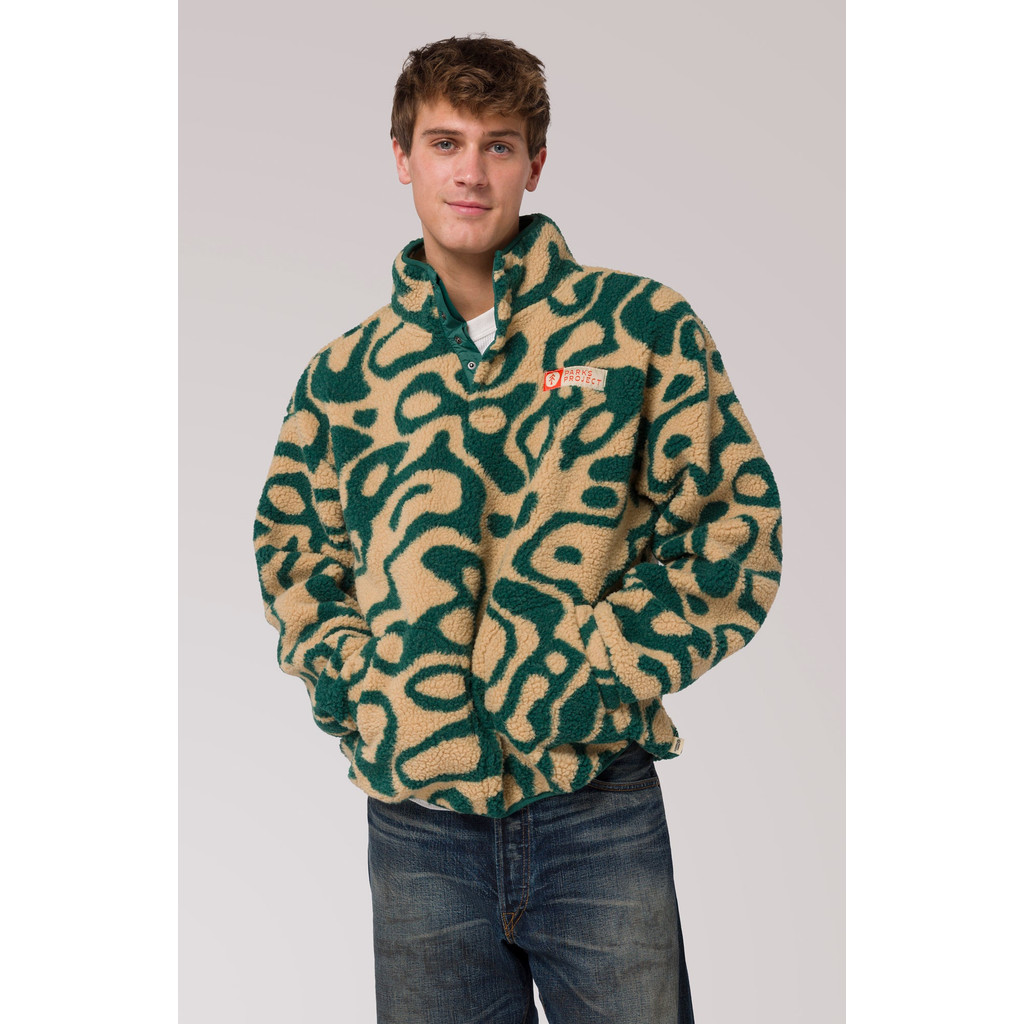 Parks Project Yellowstone Geysers Trail High Pile Fleece Pullover in Green at Nordstrom, Size 3X-Large | Nordstrom