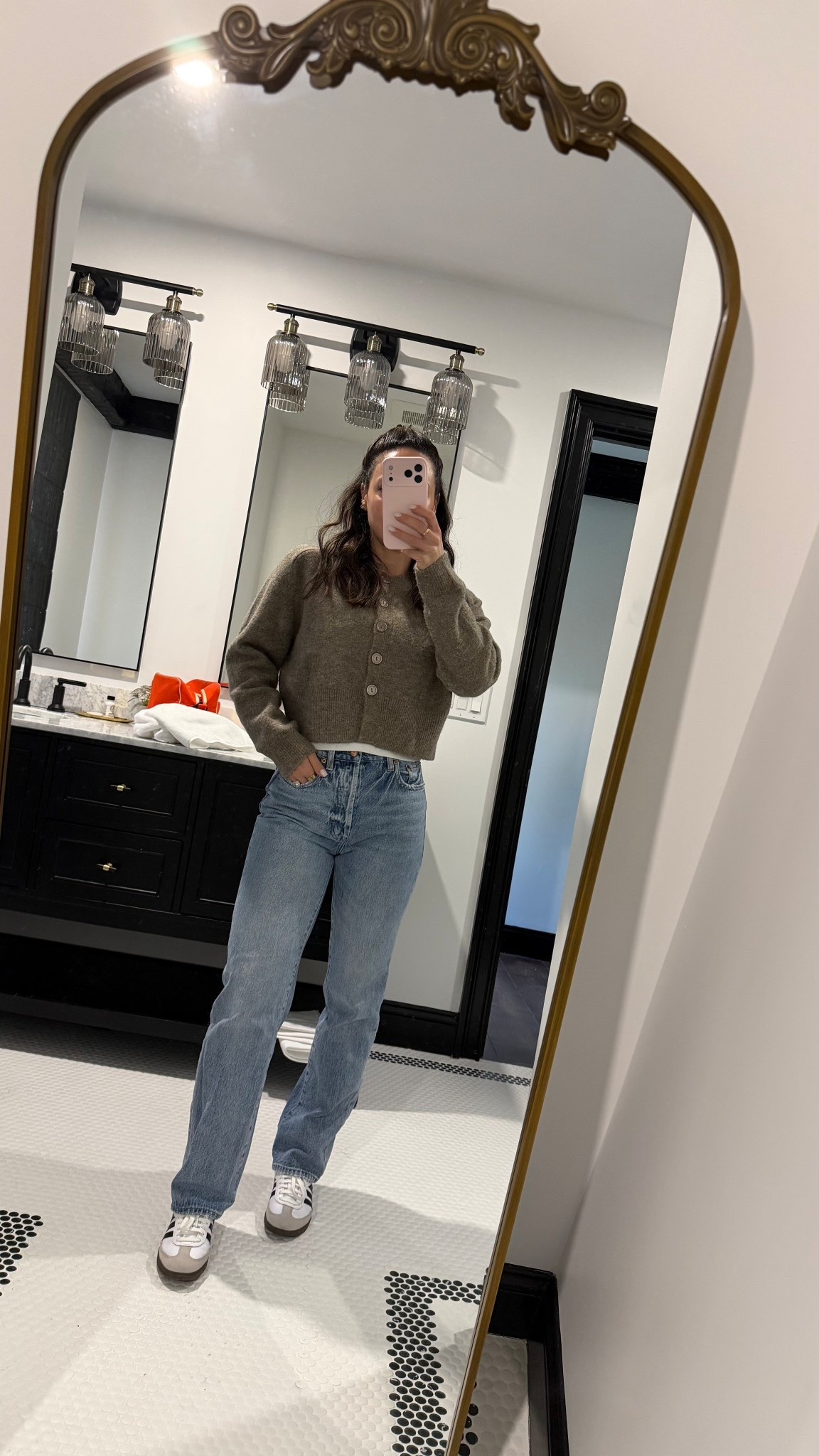 Today’s outfit! Denim is true to size but has no stretch, so if you want some extra room, size up! 

#LTKootd #LTKmomlife #LTKU